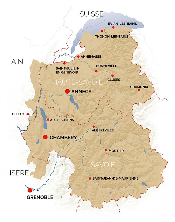 IGP sur les pays de savoie et une petite portion du Sud de l'Ain et du Nord de l'Isère