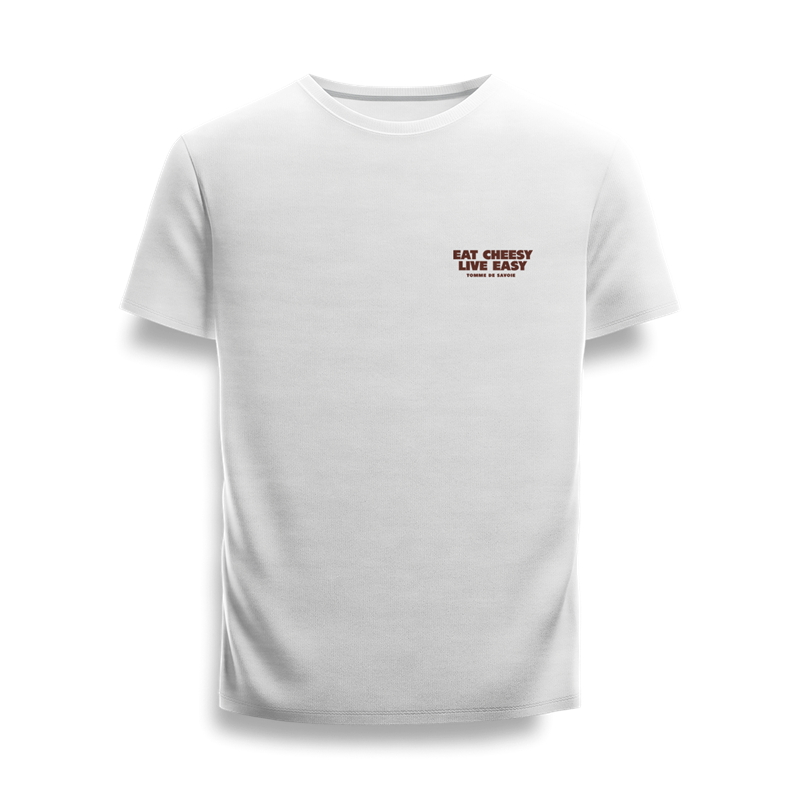T-shirt unisexe – Collection Eat Cheese Live Easy (XS, Coupe Oversized) - Photo 4