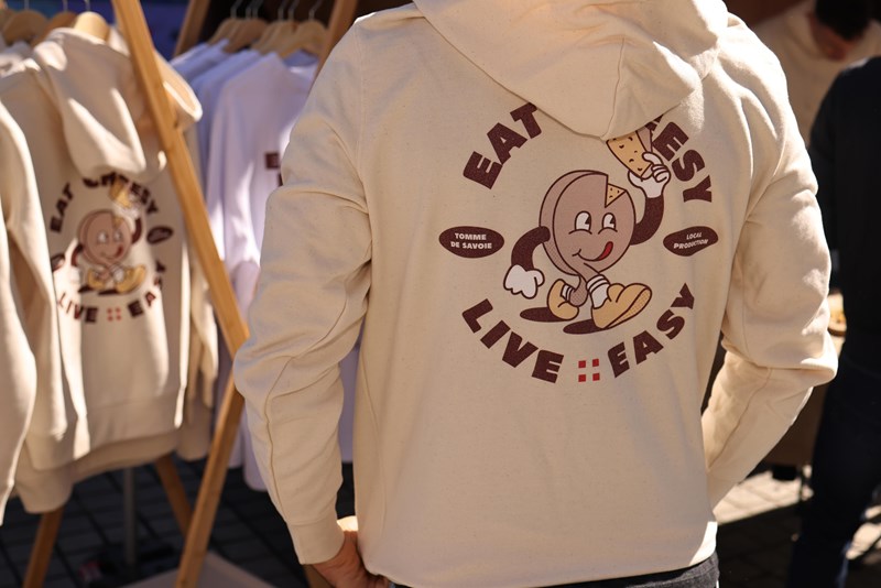 Sweat à capuche Collection Eat Cheese Live Easy (XS) - Photo 3