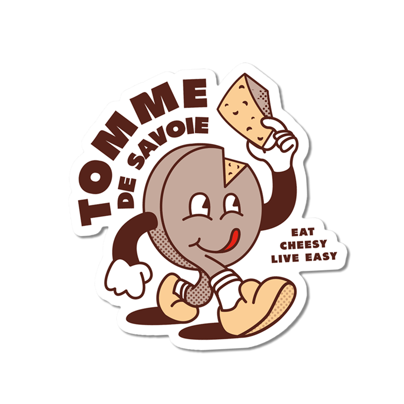 Sticker - Live Easy, Eat Cheesy 2