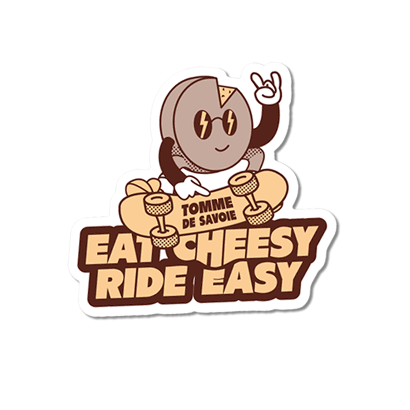 Sticker - Live Easy, Eat Cheesy 3